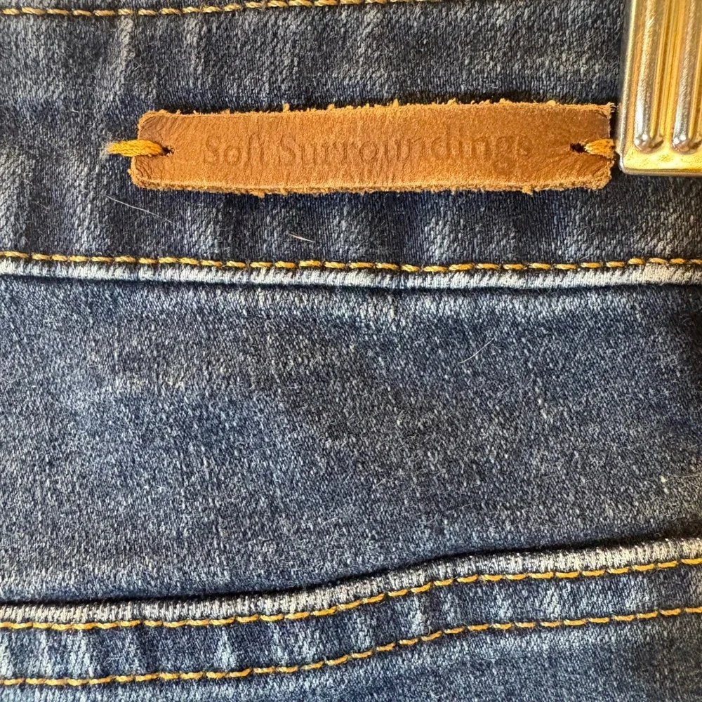 Soft Surroundings‎ Asymmetric Raw Hem Ankle Distressed Jeans Size 4